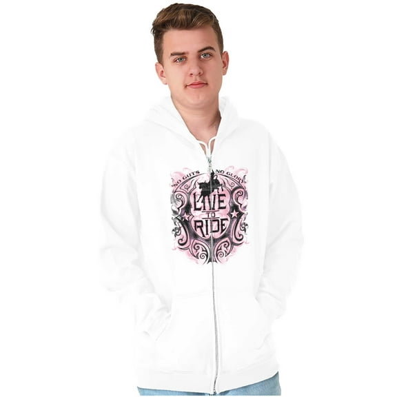 Live Ride Rodeo American Cowboy Zip Hoodie Sweatshirt Men Brisco Brands S
