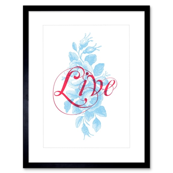 Live Rose Bush Artwork Framed Wall Art Print 9X7 Inch