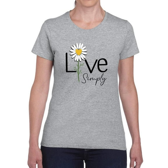 Live Simply Daisy T-Shirt Women -Image by Shutterstock, Female x-Large