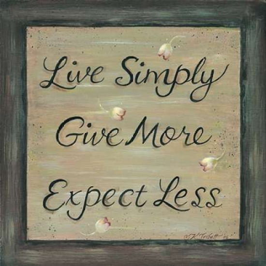 Live Simply - Give More Canvas Art - Karen Tribbet (24 x 24)