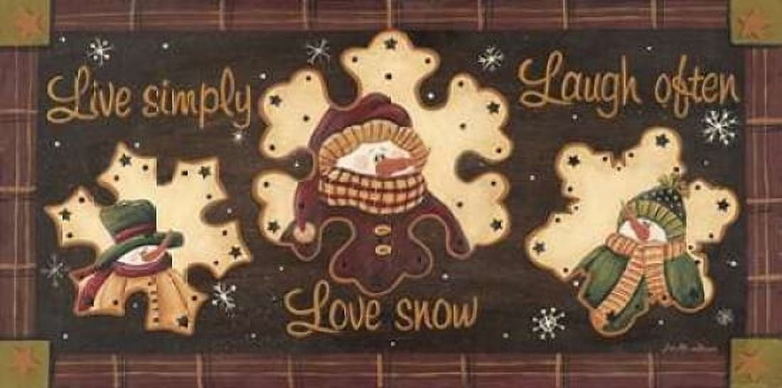 Live Simply-Love Snow Canvas Art - Jo Moulton (10 x 20)