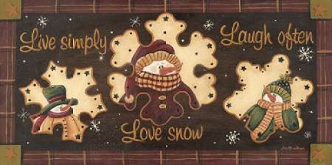 Live Simply-Love Snow Canvas Art - Jo Moulton (24 x 48)