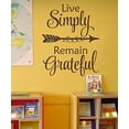 thumbnail image 1 of Live Simply, Remain Grateful Vinyl Inspiration Décor Wall Stickers, 28x23-Inch, Chocolate Brown, 1 of 6