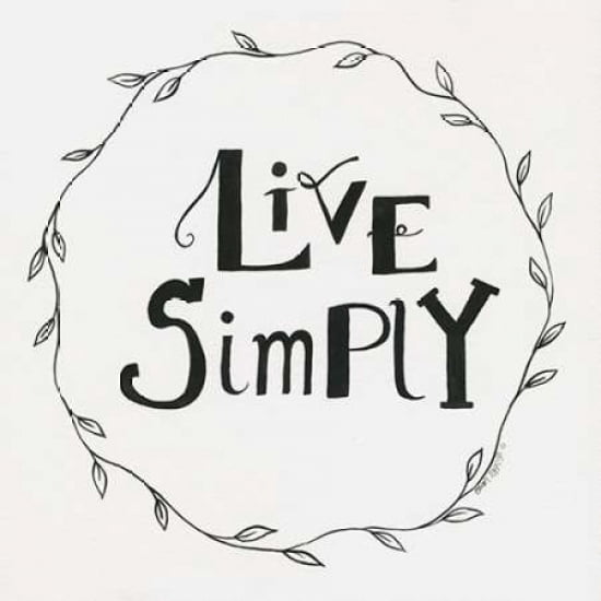 Live Simply Wreath Canvas Art - Cindy Shamp (24 x 24)
