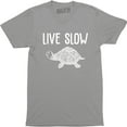 thumbnail image 1 of Live Slow Turtle Funny Cute Animal Pet Lover Tortoise Men's T-Shirt, 1 of 4