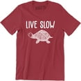 thumbnail image 1 of Live Slow Turtle Funny Cute Animal Pet Lover Tortoise Men's T-Shirt, 1 of 4