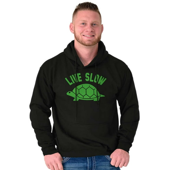 Live Slow Turtle Tortoise Animals Hoodie Sweatshirt Women Men Brisco Brands L