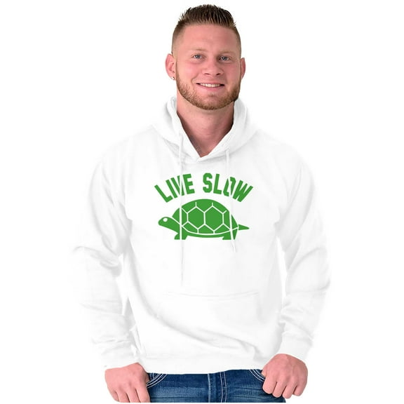 Live Slow Turtle Tortoise Animals Hoodie Sweatshirt Women Men Brisco Brands S