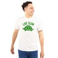 thumbnail image 1 of Live Slow Turtle Tortoise Animals Men's Graphic T Shirt Tees Brisco Brands L, 1 of 4