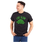 Live Slow Turtle Tortoise Animals Plus Size Crewneck Graphic Tee Shirt Brisco Brands 2X