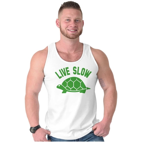 Live Slow Turtle Tortoise Animals Tank Top T Shirts Men Women Brisco Brands S