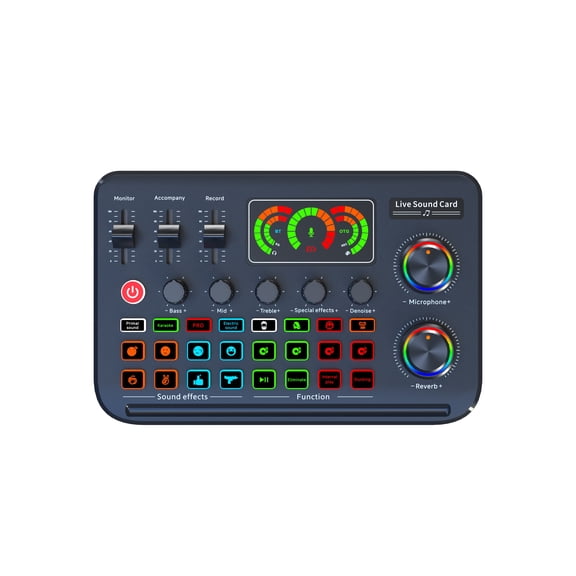 Live Sound Card Live Streaming Studio Recording Mixer DJ Controller Bluetooth-Compatible