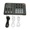 Live Sound Card Noise Reduction Plug and Play Voice Changer Sound Mixer Board for Karaoke Live
