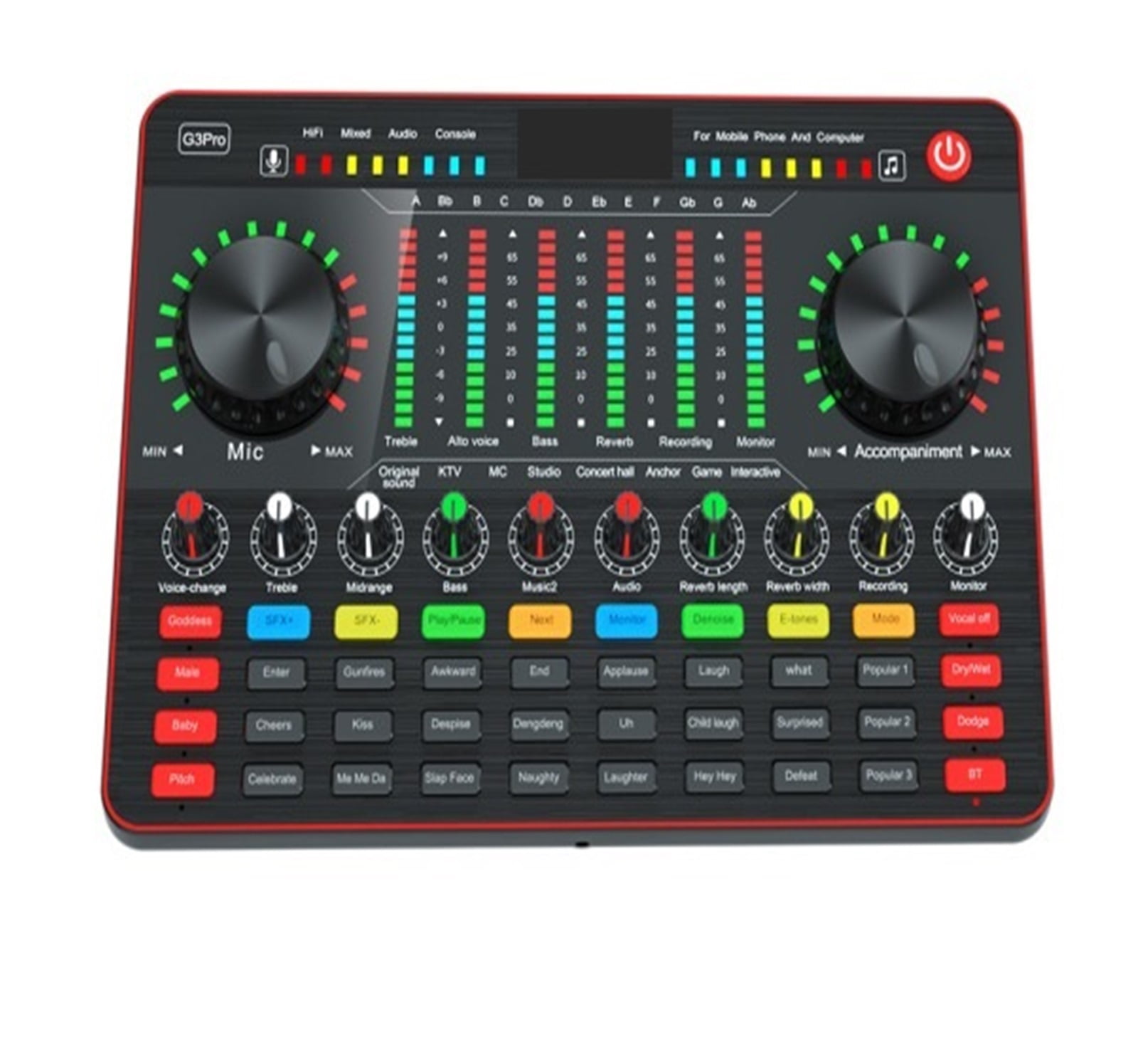 Live Sound Card Studio Condenser Microphone Kit Audio Webcast Mixer For Mobile Phone PC Laptop Broadcast Live Streaming ,Clear Sound