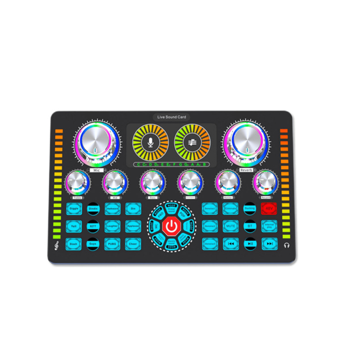 Live Sound Card Studio Record Soundcard Bluetooth Microphone Mixer