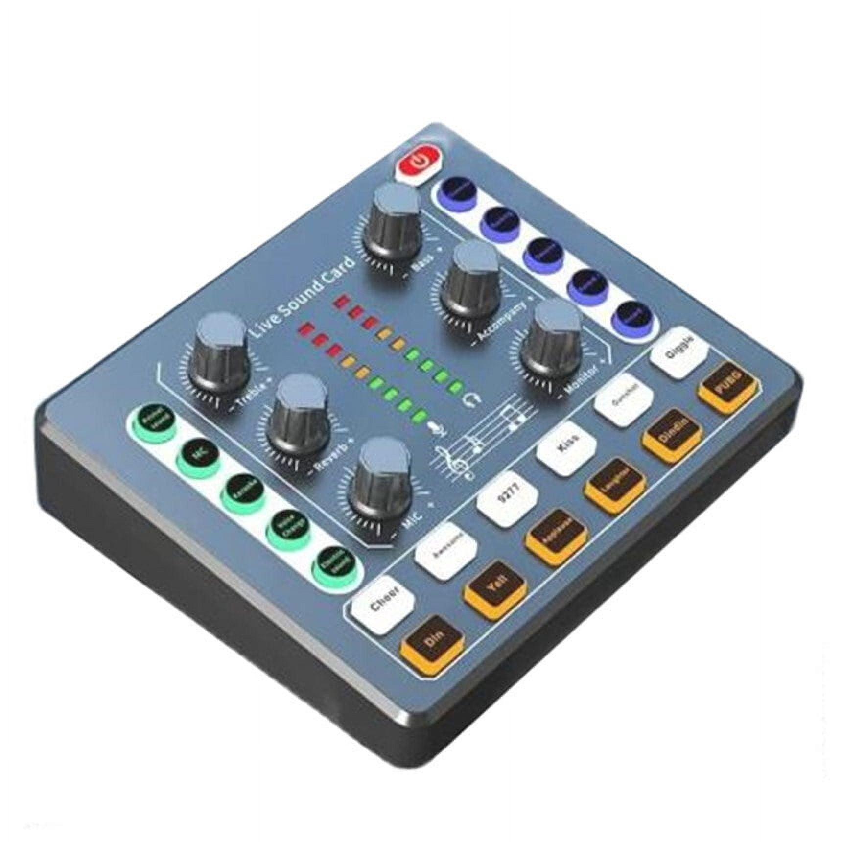 Live Sound Card and Interface with DJ Mixer Effects and Voice Changer Stereo Mixer