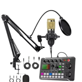 Live Sound Card with Dj Mixer Effects & Voice Changer, Live Sound Card Audio Mixer Sound Mixer Board Gift for Live Streaming/Podcasting/Gaming