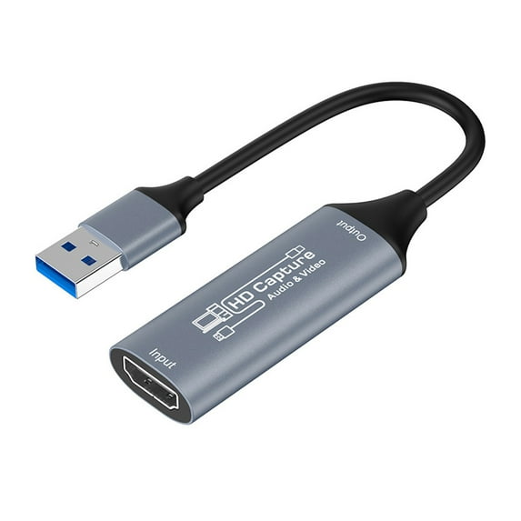 Live Streaming Capturing Card 4K Input to 1080P Output USB Instantly Recording Compatible Consoles PC Phone