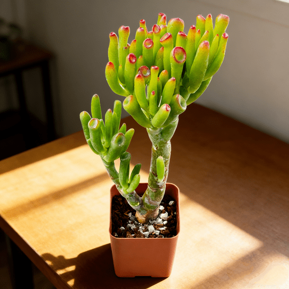 Live Succulent Plant,Gollum Jade - Crassula Ovata Gollum Hard to Kill Houseplant  in 2" Pot for  Home Office Wedding Decoration Party Favor