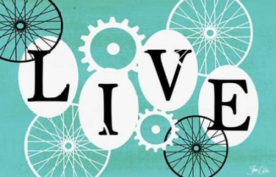 Live - Teal Canvas Art - Shanni Welsh (24 x 36)