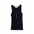 thumbnail image 1 of Live The Process Women's Black Saros Henley Tank, Size XS, 1 of 1