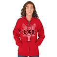 thumbnail image 1 of Live Through the Lord Jesus Christ Zip Up Hoodie Men's Women's Brisco Brands S, 1 of 6