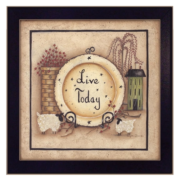 TrendyDecor4U Live Today By Mary June Printed Wall Art MARY264-712