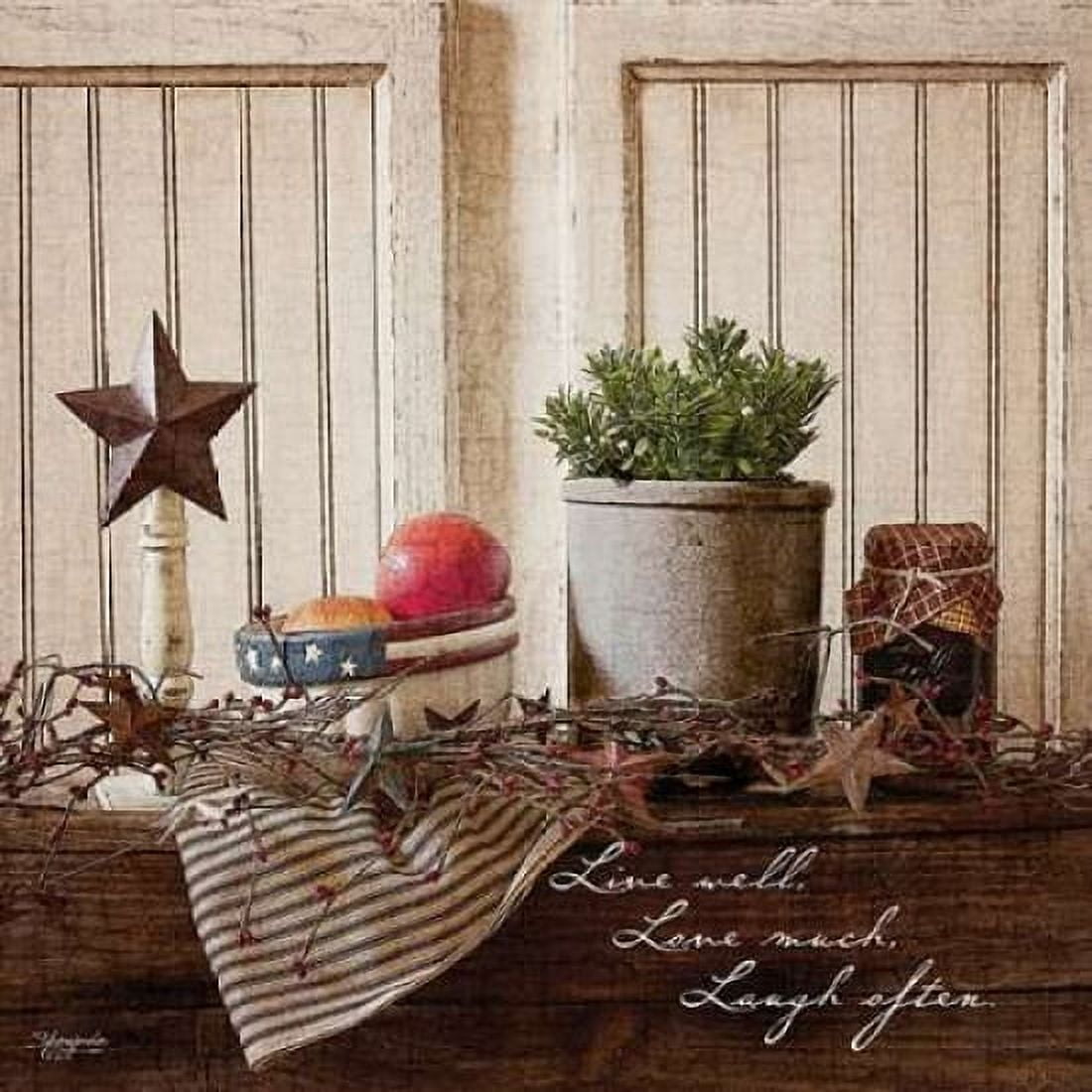 Live Well-Laugh Much Canvas Art - Shawnda Eva (24 x 24)