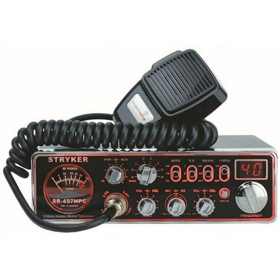 110W 10m Radio with 7 Color Selectable Faceplate, Echo, Roger Beep, Talkback, 12 Stage Dim & Variable Power