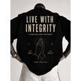 thumbnail image 1 of Live With Integrity Graphic Sweatshirt for Men Women Inspirational Back Print Oversized Pullover Crewneck, 1 of 8
