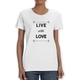 thumbnail image 1 of Live With Love Faith Comes Firts Women White T-Shirt, Female Small, 1 of 4
