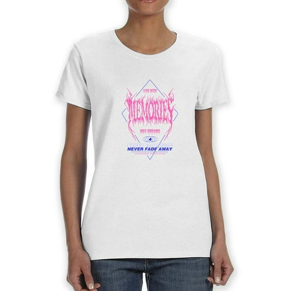Live With Memories Heavy Metal Shaped T-Shirt Women -Image by Shutterstock, Female Small