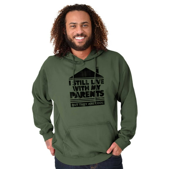 Live With Parents Slacker Funny Hoodie Sweatshirt Women Men Brisco Brands L