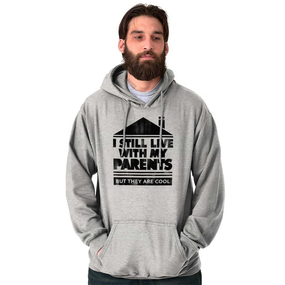 Live With Parents Slacker Funny Hoodie Sweatshirt Women Men Brisco Brands M