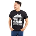 thumbnail image 1 of Live With Parents Slacker Funny Men's Graphic T Shirt Tees Brisco Brands S, 1 of 4