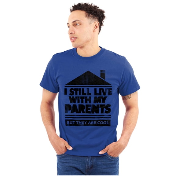 Live With Parents Slacker Funny Plus Size Crewneck Graphic Tee Shirt Brisco Brands 3X