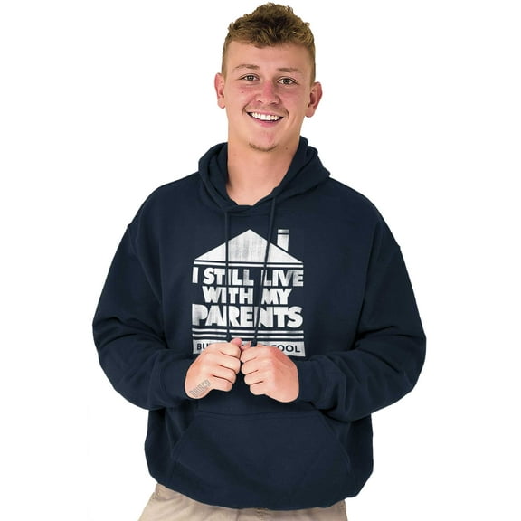 Live With Parents Slacker Funny Unisex Plus Fleece Graphic Hoodie Brisco Brands 5X