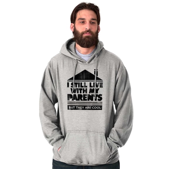 Live With Parents Slacker Funny Unisex Plus Fleece Graphic Hoodie Brisco Brands 3X