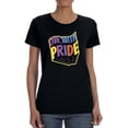 thumbnail image 1 of Live With Pride Banner T-Shirt Women -Smartprints Designs, Female x-Large, 1 of 4