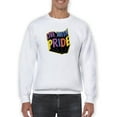 thumbnail image 1 of Live With Pride Colorful Banner Sweatshirt Men -Smartprints Designs, Male 3X-Large, 1 of 4