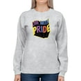 thumbnail image 1 of Live With Pride Colorful Banner Sweatshirt Women -Smartprints Designs, Female x-Large, 1 of 4