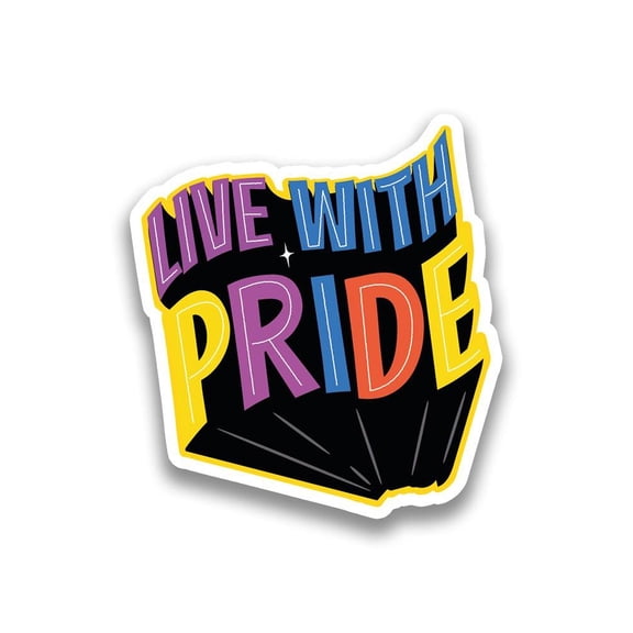 Live With Pride Sticker -Smartprints Designs, Vinyl Sticker