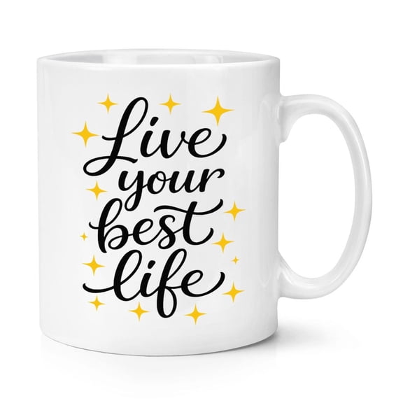 Live Your Best Life Stars 11oz Mug Cup Funny Birthday Motivational Inspirational Quote Positive