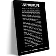 thumbnail image 1 of Live Your Life Poem Wall Art Modern Framed Motivational Quotes Poster Canvas Inspirational Wall Art Pictures Prints Framed (16x24 inch), 1 of 6