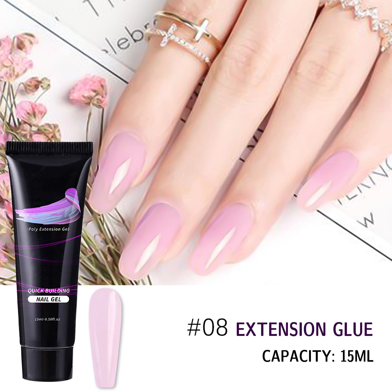 Nail Bottle Coffin Nails Tips Full Cover Gel Extension Sculpting Gel Clear Nails French Manicure Pen Gel Gel Medium Glue Glam Nail Salon Form 1099c Nail Gel Set Bling Gel Sculpting Gel Nails