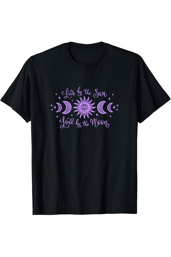 Live by The Sun Love by The Moon cool celestial design T-Shirt