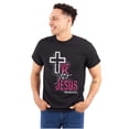 thumbnail image 1 of Live for Jesus Religious Faith Men's Graphic T Shirt Tees Brisco Brands M, 1 of 6