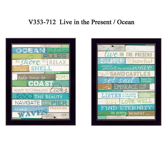 TrendyDecor4U Live In The Present Collection By Marla Rae Wall Art V353-712