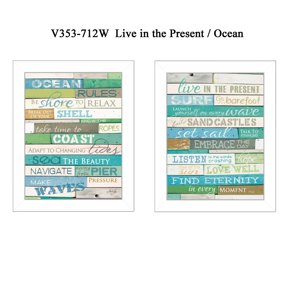 TrendyDecor4U Live In The Present Collection By Marla Rae Wall Art V353-712W