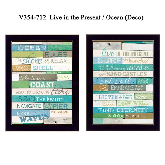 TrendyDecor4U Live In The Present Collection By Marla Rae Wall Art V354-712